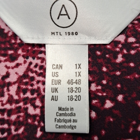 A HTL 1980 Snakeskin Sleeveless Blouse/Tank Top    Size 1X - Picture 5 of 8